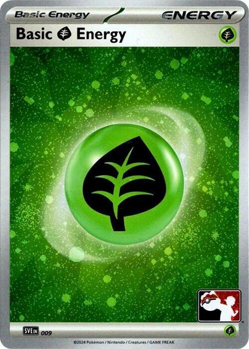 Scarlet & Violet Energy Basic Grass Energy [Prize-Pack-Cosmos-Holo] Pokémon card